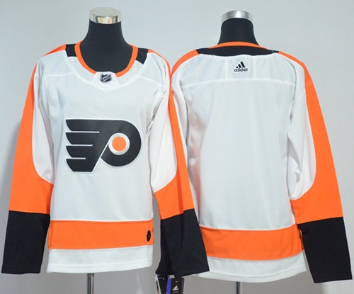 Adidas Philadelphia Flyers Blank White Road Authentic Women Stitched NHL Jersey->women nhl jersey->Women Jersey